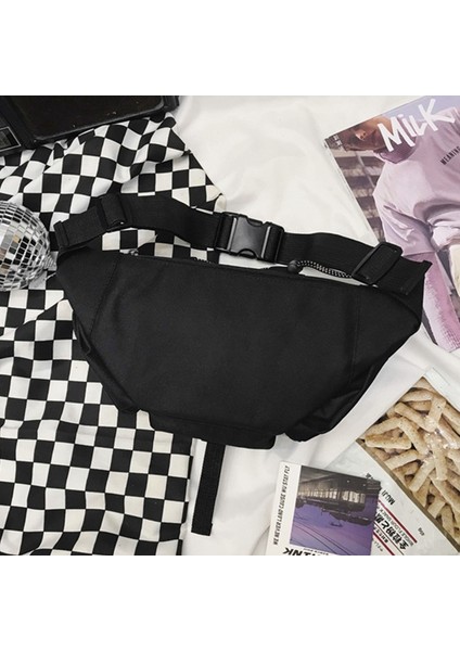 Crossbody Çanta Oxford Kumaş Göğüs Işleme Kemeri Bundy Erkekler ve Kadınlar Hip Hop Sokak (Yurt Dışından) modelleri