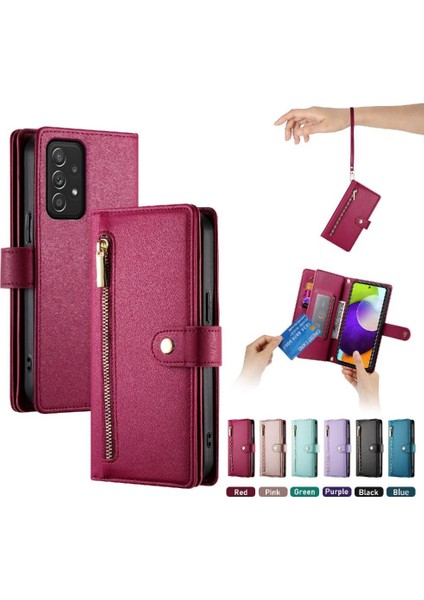 Samsung Galaxy A52S Cüzdan Bölmesi Kickstand Kart Yuvaları Için Flip Case (Yurt Dışından)