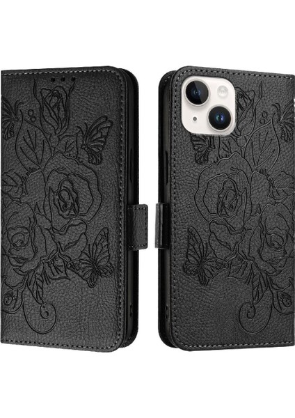Kredi Kartı Yuvası ile IPhone 14 Artı Manyetik Cüzdan Pu Deri (Yurt Dışından)