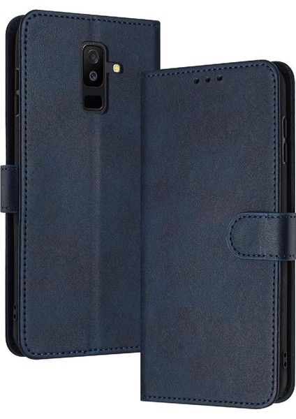 Kart ile Toka ile Samsung Galaxy A6 Artı Pu Deri Için Flip Case (Yurt Dışından)