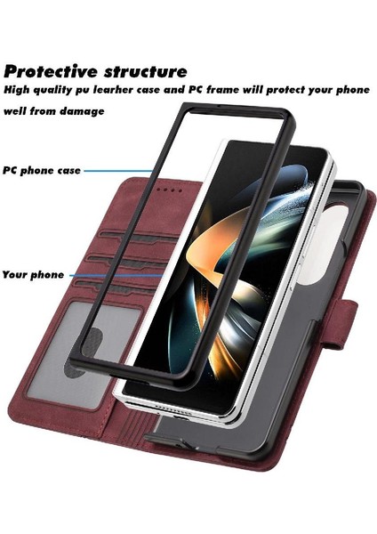 Samsung Galaxy Z Için Telefon Kılıfı Fold 6 El Kayışı Kart Yuvaları Kapak Flip Pu (Yurt Dışından) fırsatları