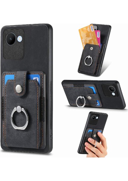 Realme C30 Için Kılıf Halka Tutucu Standı Crad Yuvası Manyetik Araç Montaj (Yurt Dışından)