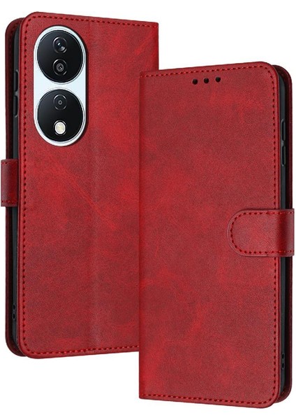 Kart Yuvası ile Onur X7B Için Flip Case Pu Deri Toka ile Saf Renk (Yurt Dışından)