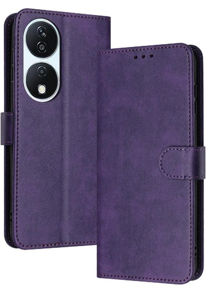Kart Yuvası ile Onur X7B Için Flip Case Pu Deri Toka ile Saf Renk (Yurt Dışından)