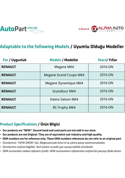 Renault Megane 4 Için Cam Düğme Kapağı 4'lü