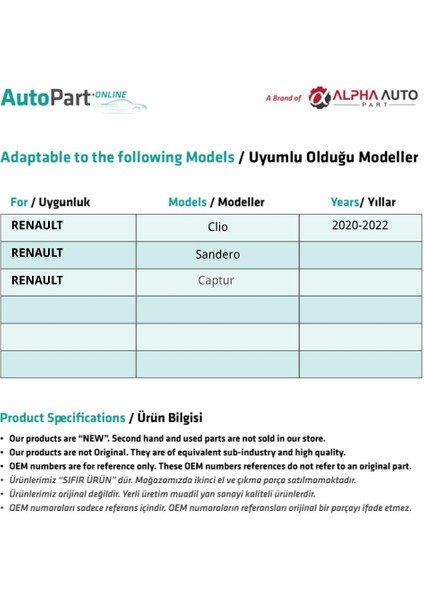 Renault Clio 5, Sandero, Captur Için Cam Düğme Kapağı-Krom-4 Adet