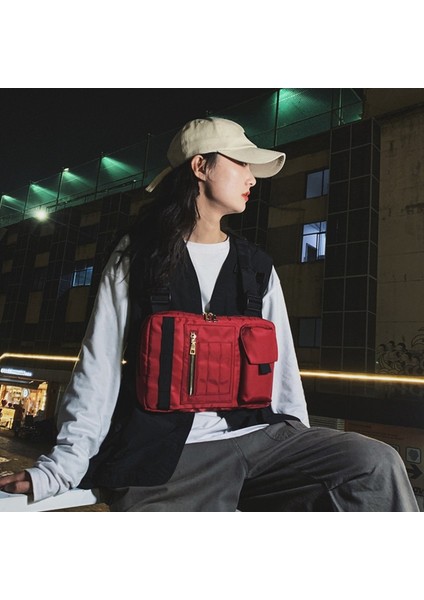 Erkek Göğüs Çantası Moda Takım Elbise Yelek Naylon Su Geçirmez Doğa Sporları Seyahat Kırmzı (Yurt Dışından) modelleri