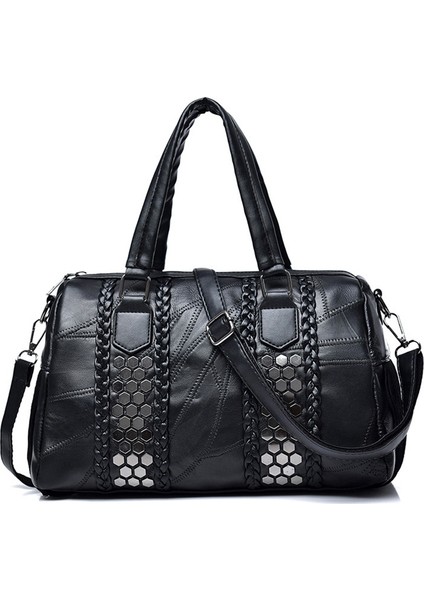 Çivili Çanta Moda Bayan Messenger Çanta Tote (Yurt Dışından)