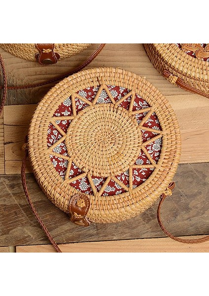 El Yapımı Crossbody Rattan Çanta, Yuvarlak Hasır Omuz Hasır Çanta El Dokuma Moda Aksesuarları, Kadınlar Için En Iyi Hediye Fikri (Yurt Dışından) fiyatları