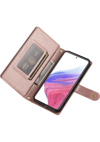 Samsung Galaxy Için Flip Case A53 5g Çok Fonksiyonlu Kart Yuvaları Bilek Kayışı (Yurt Dışından) indirimleri