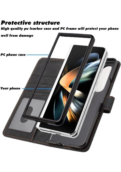 Samsung Galaxy Z Için Telefon Kılıfı Fold 6 El Kayışı Kart Yuvaları Kapak Flip Pu (Yurt Dışından) fırsatları
