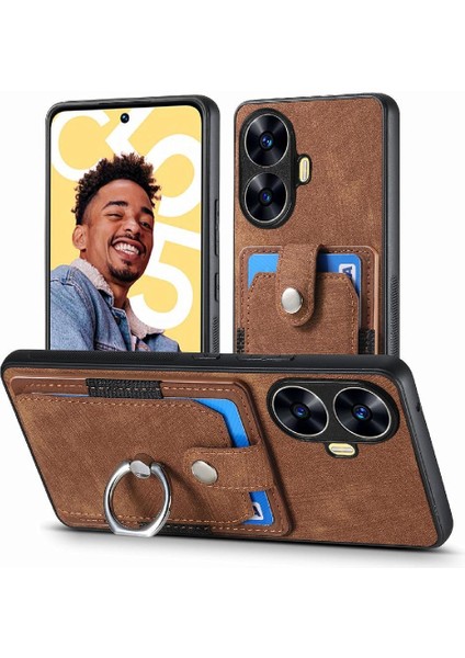 Realme C55 Standı Crad Yuvası Manyetik Araç Montaj Halkası Tutucu (Yurt Dışından) indirimleri