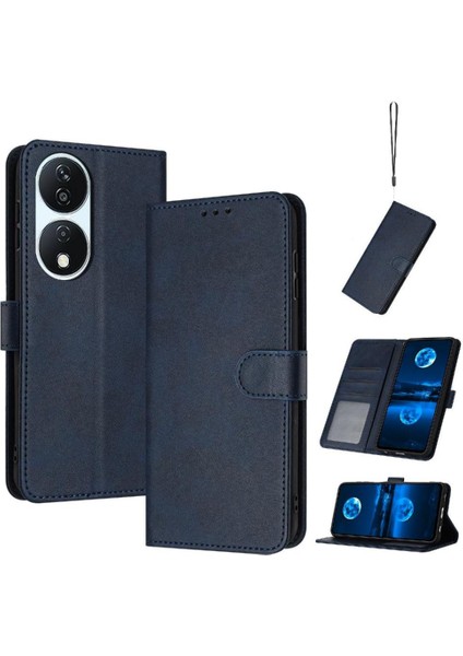 Kart Yuvası ile Onur X7B Için Flip Case Pu Deri Toka ile Saf Renk (Yurt Dışından)