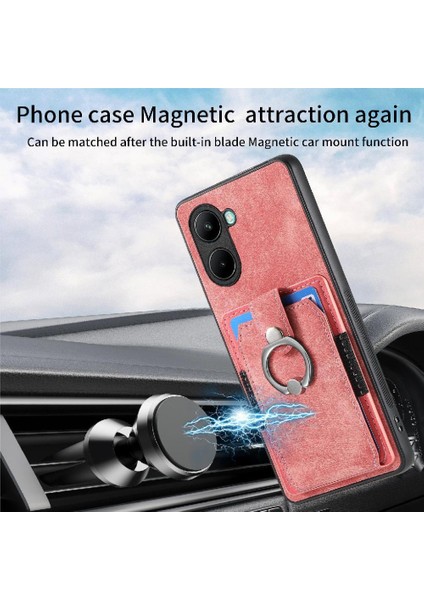 Realme C33 Manyetik Araç Montaj Için Kılıf Crad Yuvası Standı Halka Tutucu (Yurt Dışından)