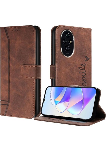 Onur 200 Pro Için Telefon Kılıfı Pu Deri Flip Folio Cüzdan Kart Yuvaları Kapak (Yurt Dışından)