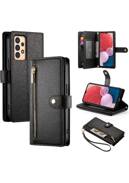 Samsung Galaxy M13 5g Bilek Kayışı Kickstand Cüzdan Kartı Için Flip Case (Yurt Dışından)