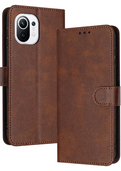 Xiaomi 11 Lite Için Flip Case 5g Ne Toka Pu Deri ile Saf Renk (Yurt Dışından)