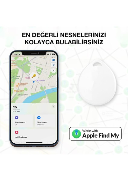 Itag Apple Mfı Sertifikalı Akıllı Takip Cihazı - Araç - Çocuk - Evcil Hayvan - Motosikle