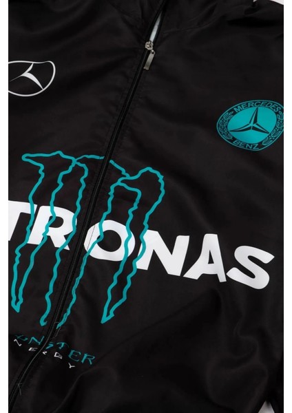 Unisex Paraşüt Kumaş Oversize Dijital Baskılı Siyah Rüzgarlık Yağmurluk fiyatları