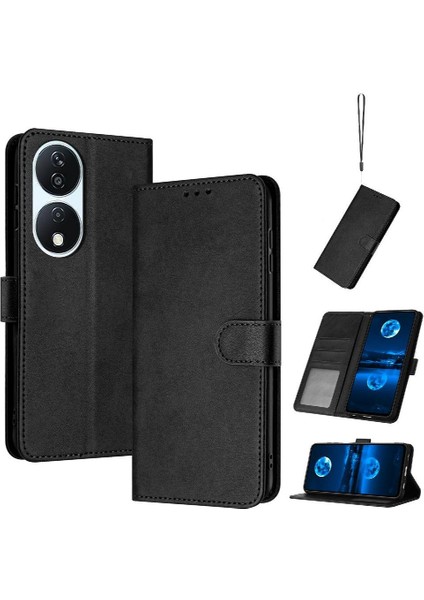 Kart Yuvası ile Onur X7B Için Flip Case Pu Deri Toka ile Saf Renk (Yurt Dışından)