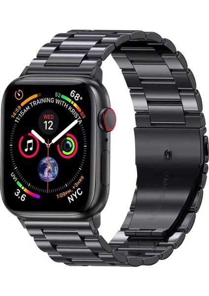 Apple Watch 2/3/4/5/6/7/8/9/se/ultra 42MM 44MM 45MM 49MM Uyumlu Çelik Paslanmaz Baklalı Metal Kordon