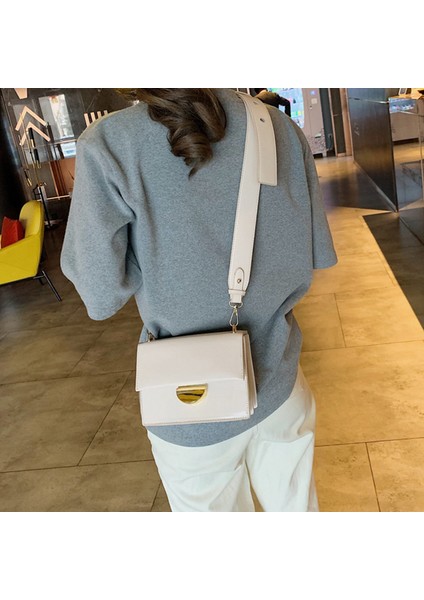 Zincir Kapak Flap Kadın Cep Çanta Parti Çantası Çanta Bayan Debriyaj Omuz Messenger Paketi Kadın Crossbody Çanta Beyaz (Yurt Dışından) modelleri
