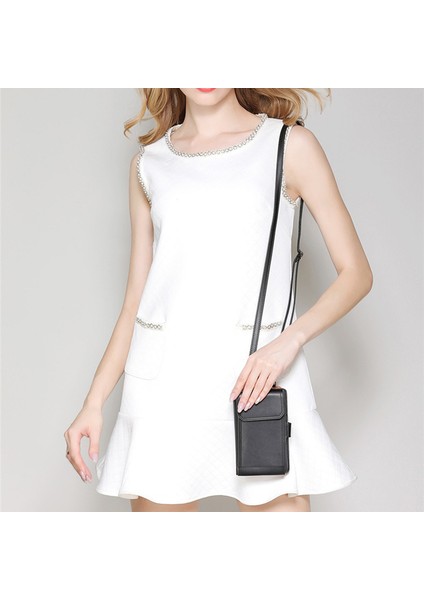 Cep Telefonu Messenger Çanta Omuz Bayanlar Çok Fonksiyonlu Taşınabilir Cüzdan Kart Paketi Siyah (Yurt Dışından) modelleri