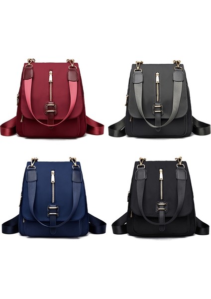 Moda Kadın Su Geçirmez Naylon Sırt Çantası Kore Tarzı Tasarımcılar Omuz Okul Çantası Eğlence Sırt Çantası Kızlar Için Mavi (Yurt Dışından) modelleri