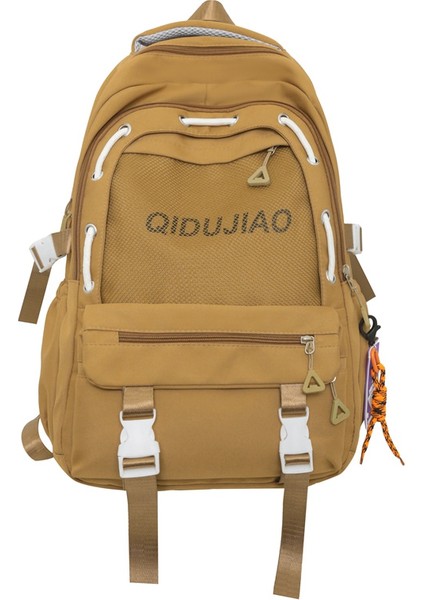 Okul Çantası Erkek Kore Tarzı Moda Basit Rahat Sırt Çantası Büyük Kapasiteli Kadın Moda Ortaokul ve Lise Üniversite Öğrencisi Sırt Çantası (Yurt Dışından)