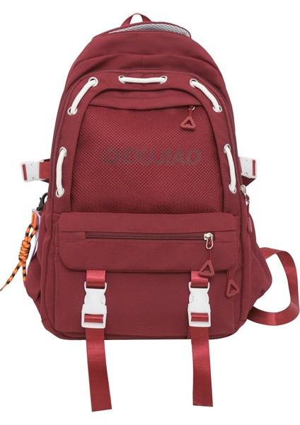 Okul Çantası Erkek Kore Tarzı Moda Basit Rahat Sırt Çantası Büyük Kapasiteli Kadın Moda Ortaokul ve Lise Üniversite Öğrencisi Sırt Çantası (Yurt Dışından)
