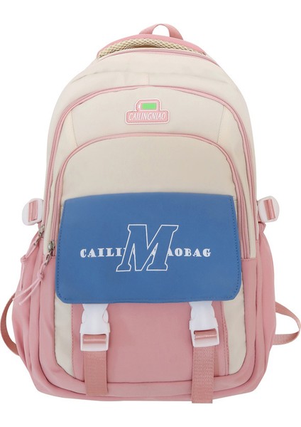 Ortaokul Öğrencisi Sırt Çantası, Ilkokul Öğrencisi 5-6 Sınıf Okul Çantası, Kızın Kontrast Rengi Büyük Kapasiteli Sırt Çantası (Yurt Dışından)