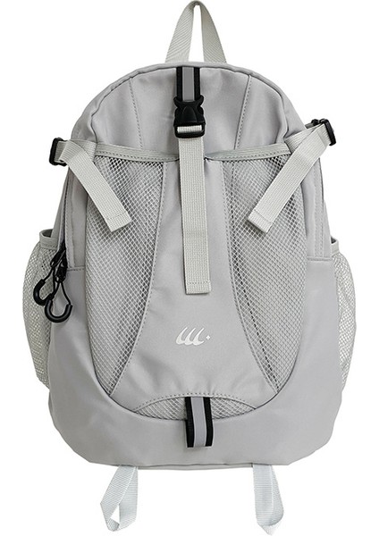 Uzay Gri Hafif Sırt Çantası Fonksiyonel Açık Yürüyüş Rahat Dağcılık Çantası Kız Öğrenci Schoolbag Spor Sırt Çantası (Yurt Dışından)