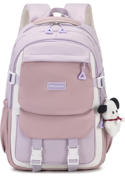 Ilkokul Öğrencileri, Ortaokul Öğrencileri ve Lise Öğrencileri Için Büyük Kapasiteli Kampüs Gündelik Düz Renk Basit Sırt Çantası (Yurt Dışından)