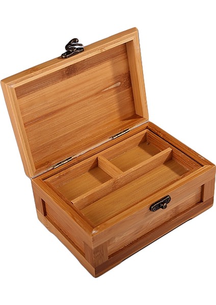 Bambu Zanaat Prenses Kore Mücevher Kutusu Ahşap Depolama Koleksiyonu Hediye Orta (Yurt Dışından)