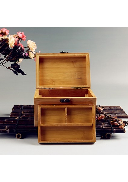 Bambu Zanaat Prenses Kore Mücevher Kutusu Ahşap Depolama Koleksiyonu Hediye Orta (Yurt Dışından) modelleri