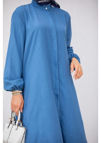 Krinkıl Dokulu Krep Takım-Mavi fiyatları