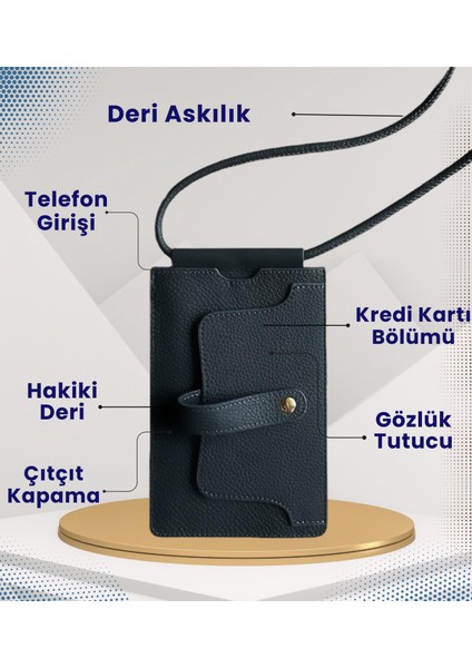 Hakiki Deri Gözlük Kılıfı, Apple iPhone Samsung, Xiaomi Redmi, Poco Vs. Bütün Modellere