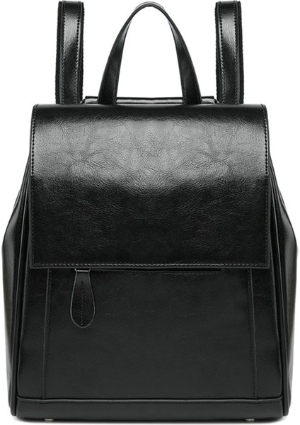 Kadın Sırt Çantası Tiki Tarzı Omuz Çapraz Çanta, Siyah (Yurt Dışından)