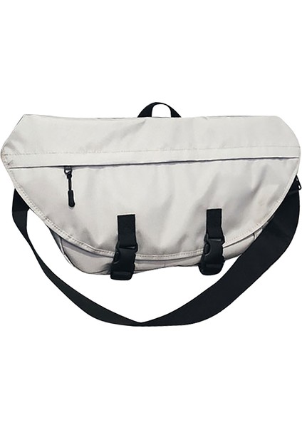 Sokak Moda Omuz Askılı Çanta Erkek Spor Bisiklet Büyük Kapasiteli Eğlence Göğüs Kadın Postacı Erkekler Gri (Yurt Dışından)