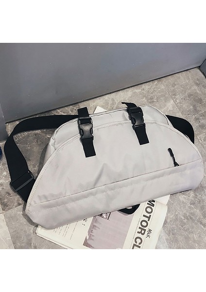 Sokak Moda Omuz Askılı Çanta Erkek Spor Bisiklet Büyük Kapasiteli Eğlence Göğüs Kadın Postacı Erkekler Gri (Yurt Dışından) fırsatları