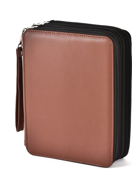 184 Delik Sanat Depolama Kalem Kutusu Çok Renkli Eskiz Kalemi Renkli Kurşun Büyük Kapasiteli Katlanır Çanta Kahve (Yurt Dışından) fırsatları