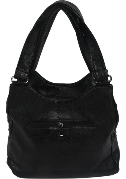 Gündelik Çanta Basit Kadın Omuz Çantası Retro Kadın Düz Renk Siyah (Yurt Dışından)