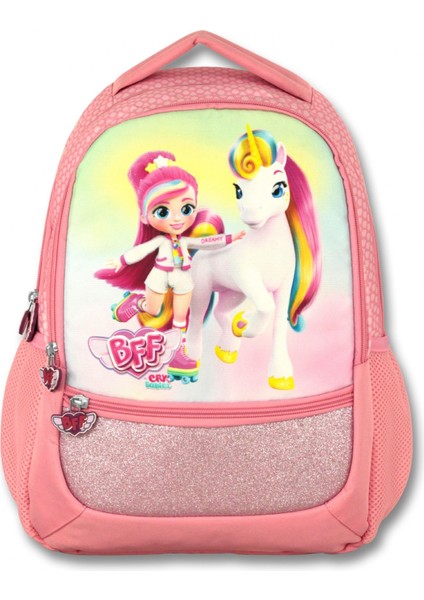 Cry Babies Gökkuşağı Baskılı Kız Çocuk Pembe Ilkokul Sırt Çantası - Üç Bölmeli fiyatları