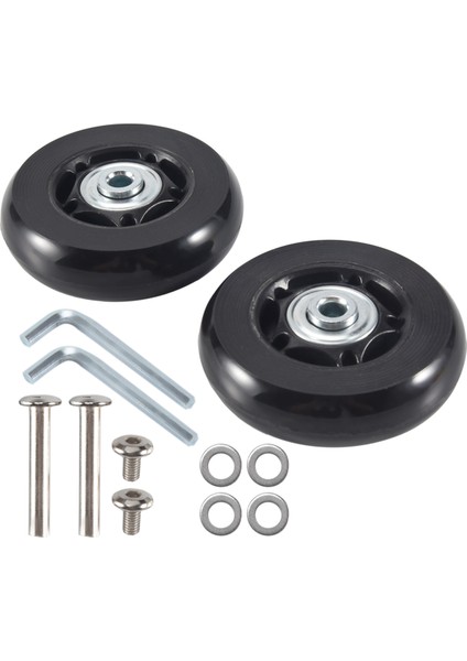 2 Takım Bagaj Bavul Yedek Tekerlekler Akslar Kauçuk Deluxe Onarım Od 64MM Yeni (Yurt Dışından) modelleri