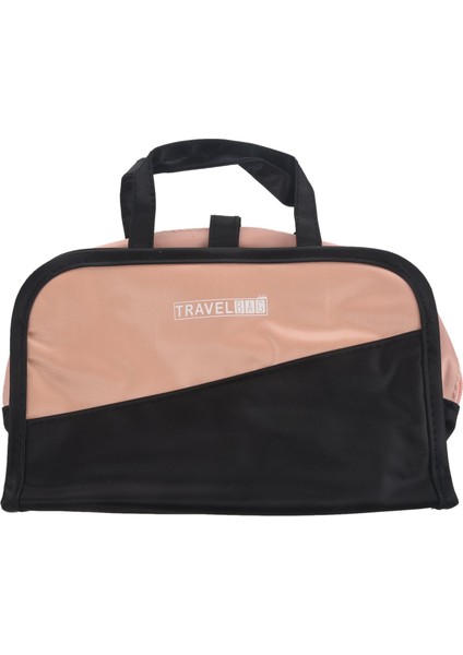 Kadın Ikisi Bir Arada Kozmetik Çantası Katlanır Saklama Torbaları Seyahat Organizatör Makyaj Büyük Kapasiteli Güzellik Tuvalet Siyah Pembe (Yurt Dışından) fırsatları