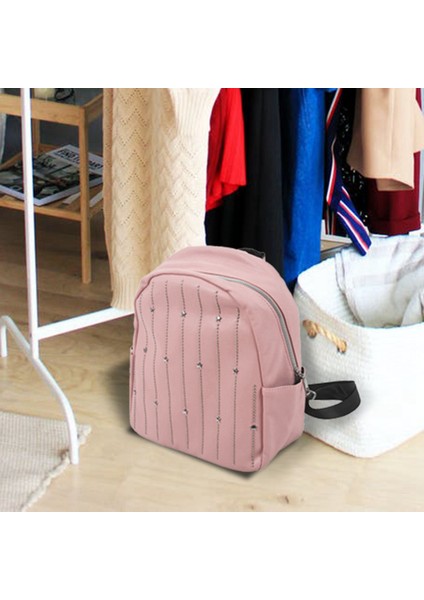 Moda Kadın Sırt Çantası Küçük Yıldız Desen Yumuşak Çok Fonksiyonlu Pembe (Yurt Dışından) modelleri