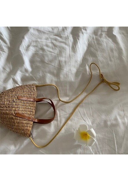 Yaz Çocuk Hasır Çanta El Yapımı Çocuk Mini Çanta Kız Rattan Crossbody Çanta Debriyaj Çanta Bebek Plaj (Yurt Dışından) modelleri