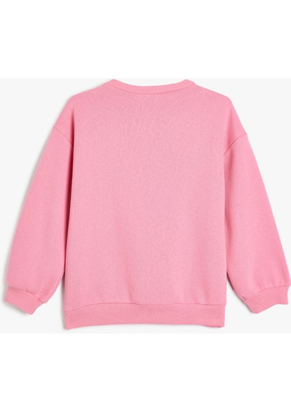 Oversize Sweatshirt Uzun Kollu Bisiklet Yaka Pullu Payetli Şardonlu fiyatları