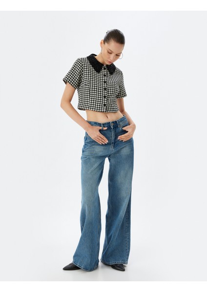 Tüvit Gömlek Ceket Düğmeli Klasik Yaka Kısa Kollu Slim Fit fiyatları