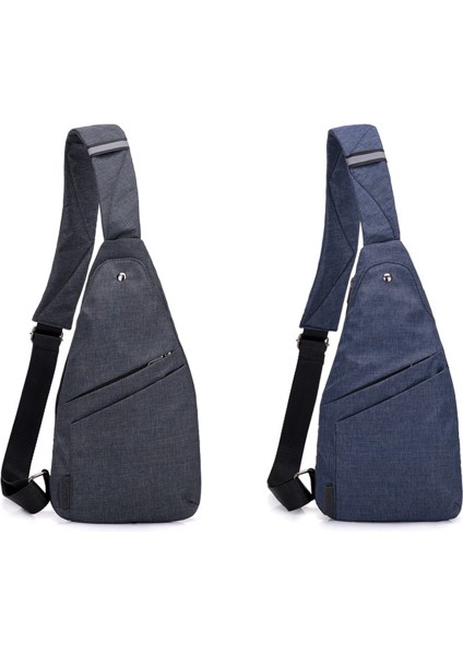 Erkek Anti-Hırsızlık Sırt Çantası Erkekler Sling Bir Omuz Su Geçirmez Seyahat Küçük Göğüs Çanta Ince Mini Crossbody Mavi (Yurt Dışından) fiyatları